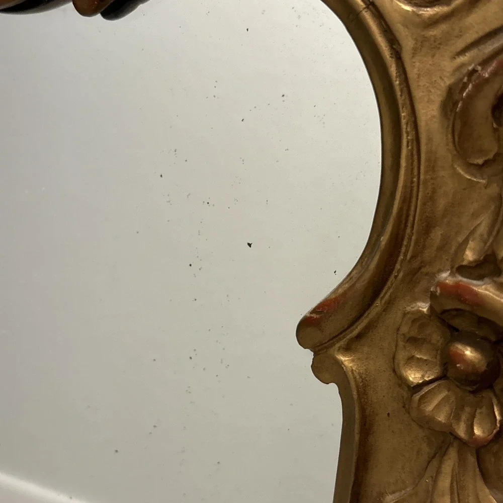 Antique Carved Wood Regency Rococo Style Gold Wall‎ Mirror 23 x 32